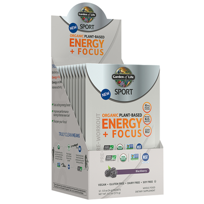 SPORT Organic Pre-Workout Energy + Focus Blackberry (Garden of Life)
