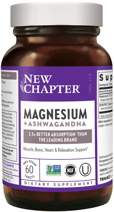 Magnesium + Ashwagandha Tablets (New Chapter)